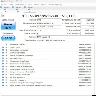 Disco Duro SSD Intel NVMe 512GB M.2