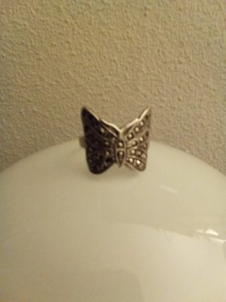 Anillo Plata 925 Mariposa con Piedras
