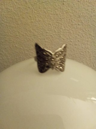 Anillo Plata 925 Mariposa con Piedras