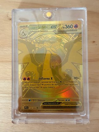 Carta TCG Pokémon - Mega Charizard X EX Dorada