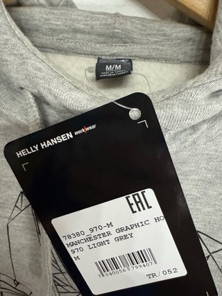 Sudadera Helly Hansen gris con grúas