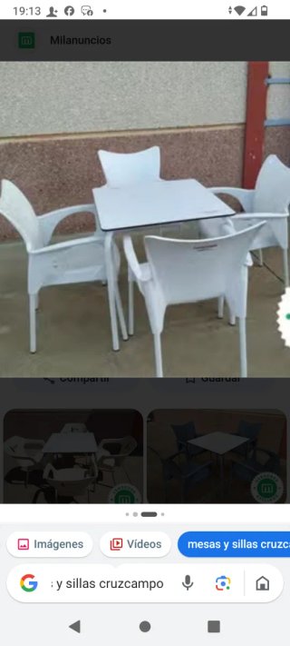 Mesas y sillas de exterior