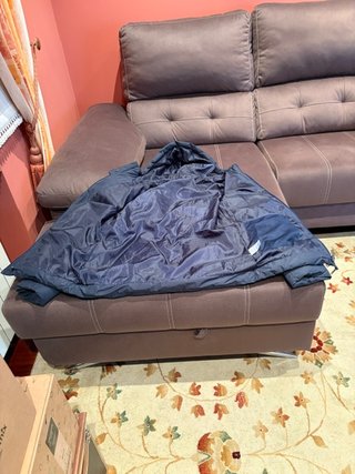 Parka Makarthy XL Azul Capucha Muy Acolchada