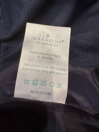 Parka Makarthy XL Azul Capucha Muy Acolchada
