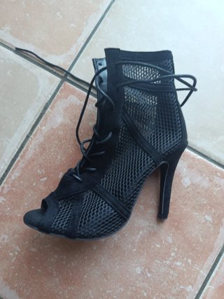 Zapatos de baile de malla negros