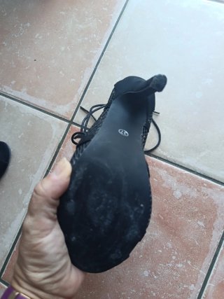 Zapatos de baile de malla negros