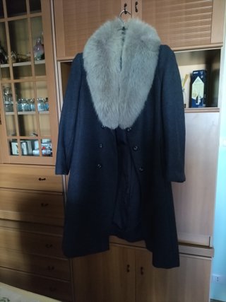 Cappotto in lana con pelliccia