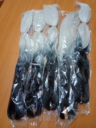 Extensiones de pelo trenzado degradado disfraz.