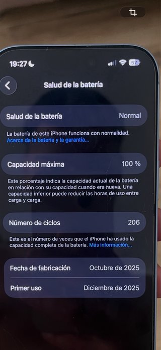iPhone 17 Batería 100% Impecable