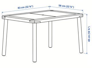 Tavolo per bambini in legno modello FLISAT di IKEA