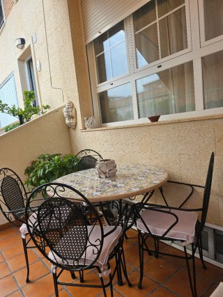Conjunto mesa y sillas forja mosaico