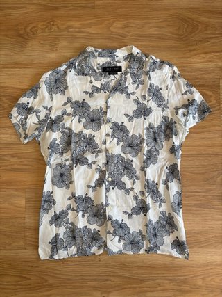 Camiseta Zara Estampada Flores M