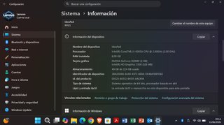 Portátil Lenovo Core i3 Geforce 256GB SSD