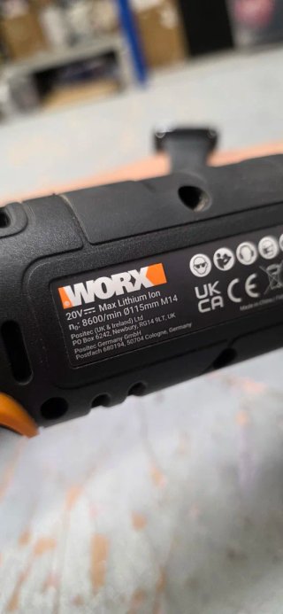 Berbequim Angular WORX WX803.9 20V 125mm
