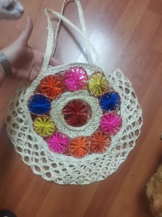 Bolso tote fibra natural verano Mexicano colores