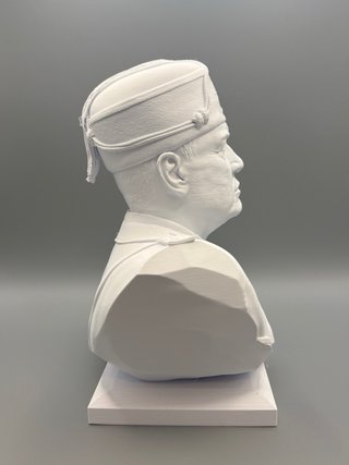 Busto 3D Mussolini Benito - Altezza 25cm