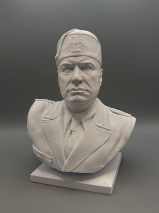 Busto 3D Mussolini Benito - Altezza 25cm