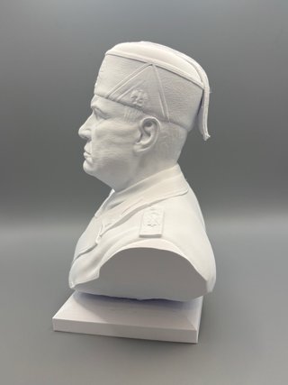 Busto 3D Mussolini Benito - Altezza 25cm