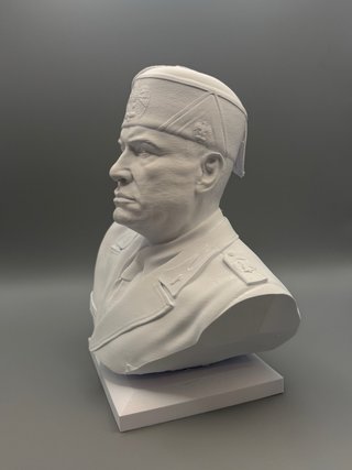 Busto 3D Mussolini Benito - Altezza 25cm