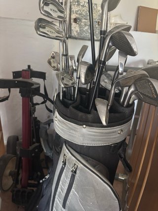 Bolsa y palos de golf
