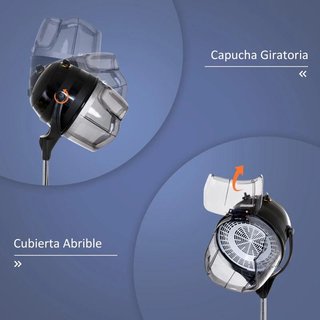 Secador Casco Profesional 1180W Ajustable Negro