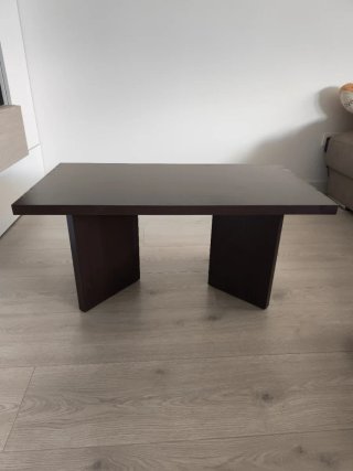 Mesa de centro madera oscura 94x50x43