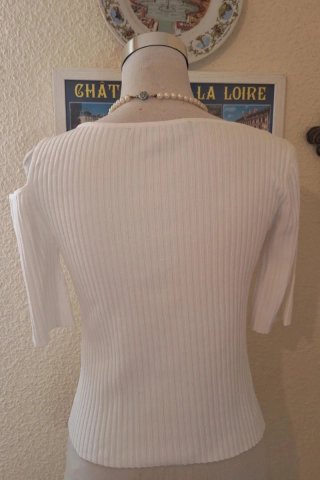 Top Zara Blanco Asimétrico Cut-Out