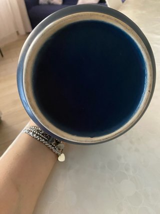 Biscottiera Vintage Ceramica Blu Biscotti