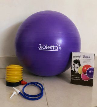 Balón Yoga/Pilates 65cm Lila + Inflador