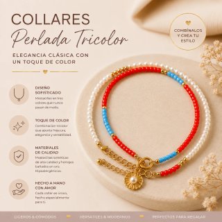 Collar Perla Tricolor