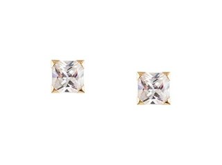 Pendientes Oro 18kt Circonita Cuadrada