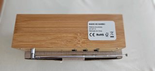 Radio Reloj Despertador Bambú LED