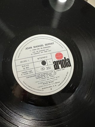 Vinilo Joan Manuel Serrat ...para piel de manzana