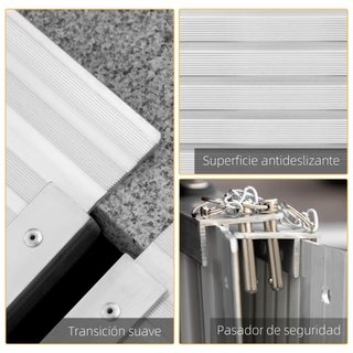 Rampa Silla Portátil Aluminio 61cm Carga 270kg
