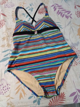 Bañador estampado rayas