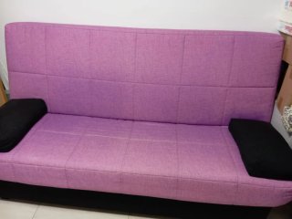 Sofá Cama Libro morado y negro