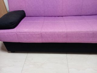 Sofá Cama Libro morado y negro