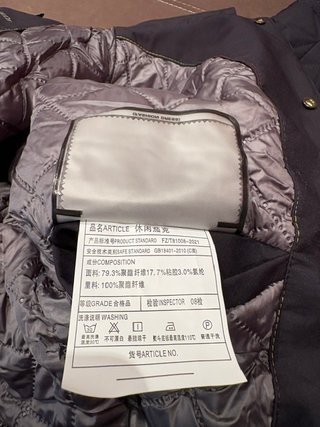 Chaqueta Acolchada Azul Talla XL