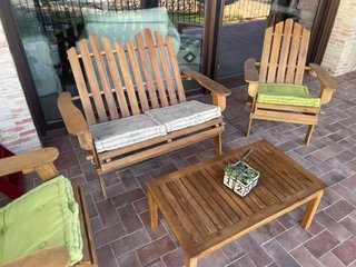 Conjunto Muebles Jardín Adirondack 4 Piezas