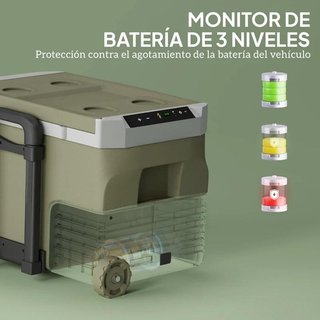 Nevera Portátil Eléctrica 30L LED 12V/24V Verde