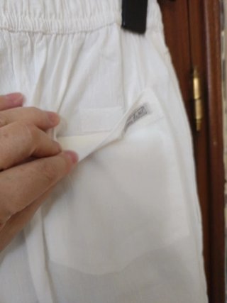 Pantalón de algodón blanco para hombre