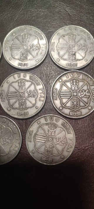 8 Monedas de Plata Franco 1966 (Lote)