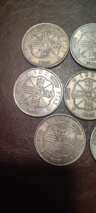8 Monedas de Plata Franco 1966 (Lote)