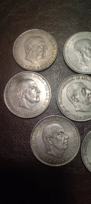 8 Monedas de Plata Franco 1966 (Lote)