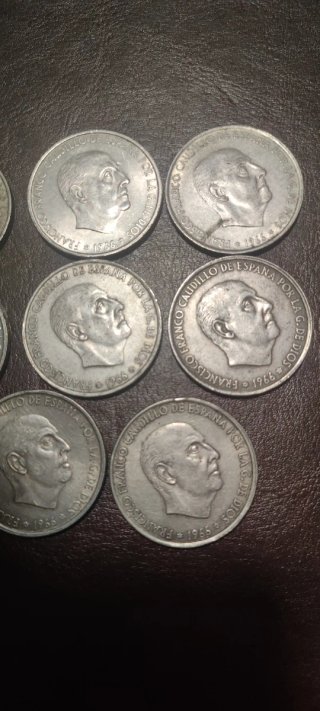 8 Monedas de Plata Franco 1966 (Lote)