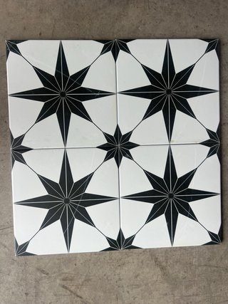 Azulejo porcelánico 25x25 cm diseño estrella