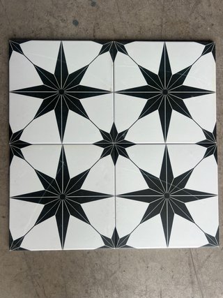 Azulejo porcelánico 25x25 cm diseño estrella