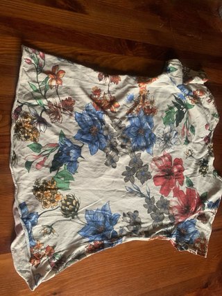 Maglia in cotone fantasia floreale per donna