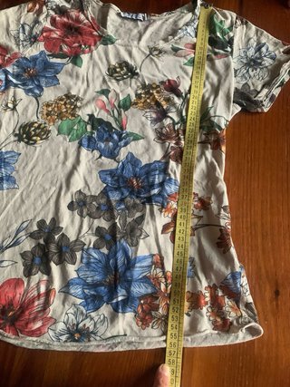 Maglia in cotone fantasia floreale per donna