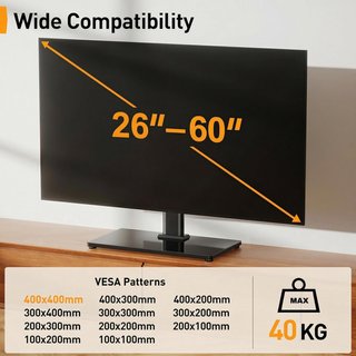 Perlegear soporte TV giratorio ajustable 26-60"